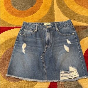 L.T.J. Letter To Juliette Los Angeles Boutique High Rise Denim Mini Skirt Medium